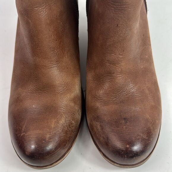 Kork-Ease Destressed Brown Leather Wedge Women's Ankle Boots - Picture 9 of 15